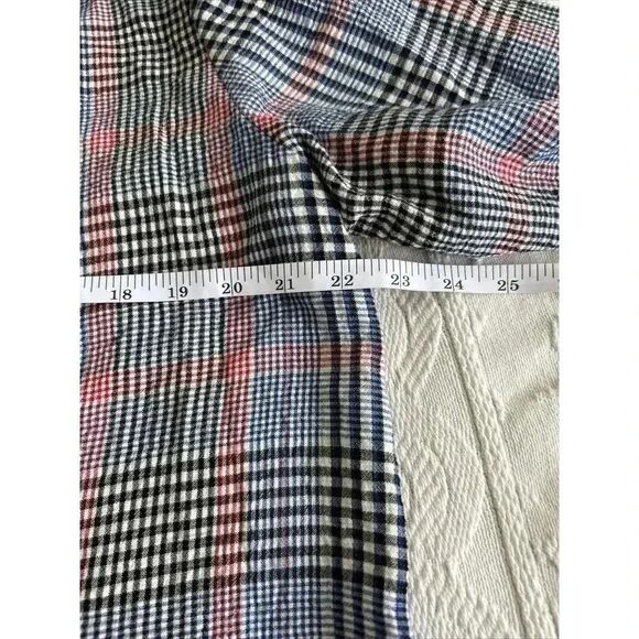 NWT J Jill Barley Relaxed Multi Blue Plaid Cotton Seersucker Boyfriend Blazer M - Picture 10 of 16
